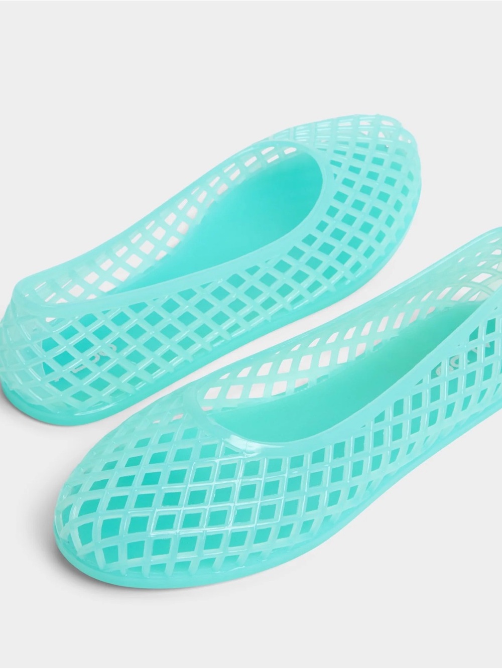 Aldo Teal Mesh Jelly Ballet Flats - Women